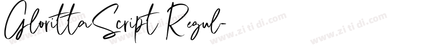 GlorittaScript Regul字体转换 GlorittaScript Regul字体转换